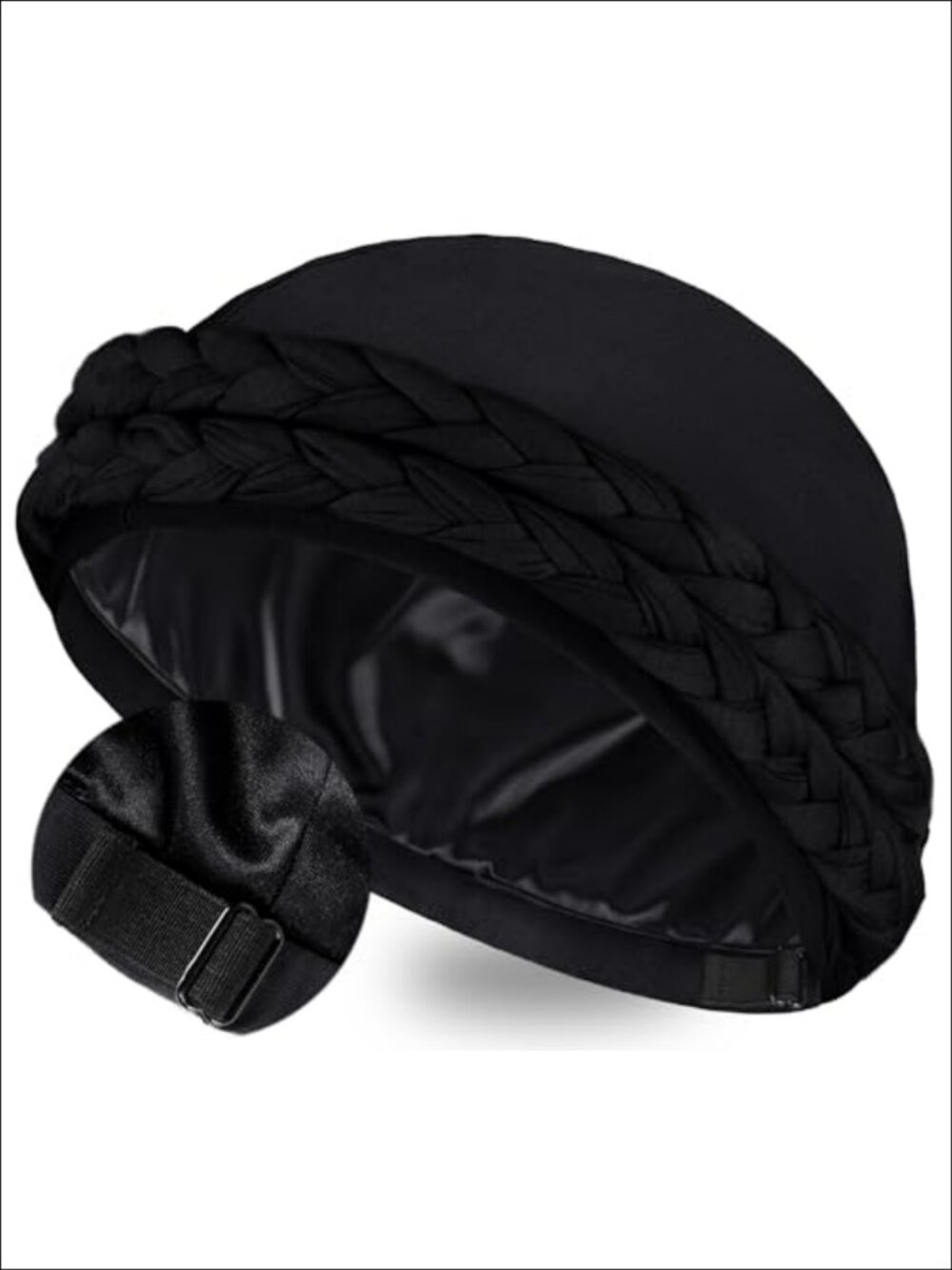 Satin Lined Turban Pre-Tied Head Wrap Durag Unisex Hair Protection